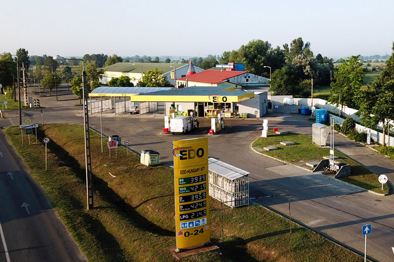 Edo benzinkút Kiskunhalas látkép