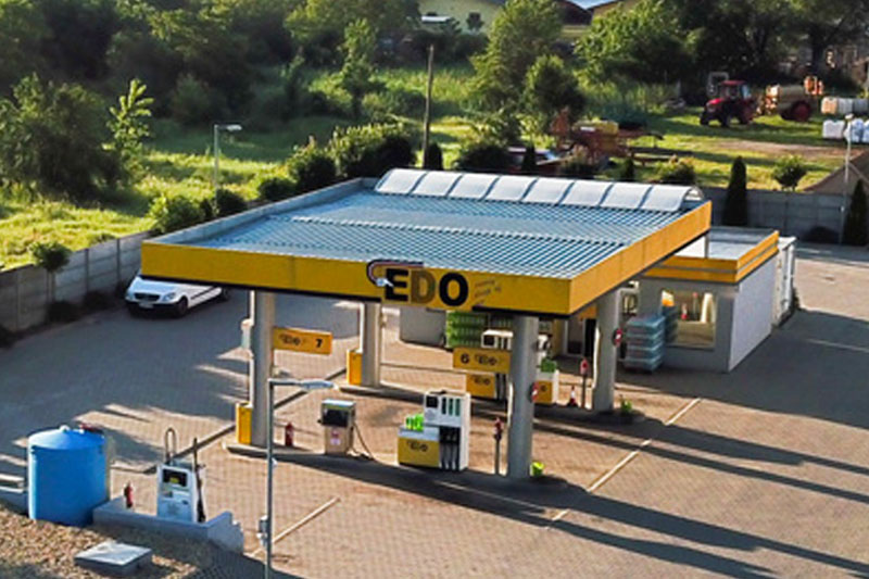Edo benzinkút Makó látkép
